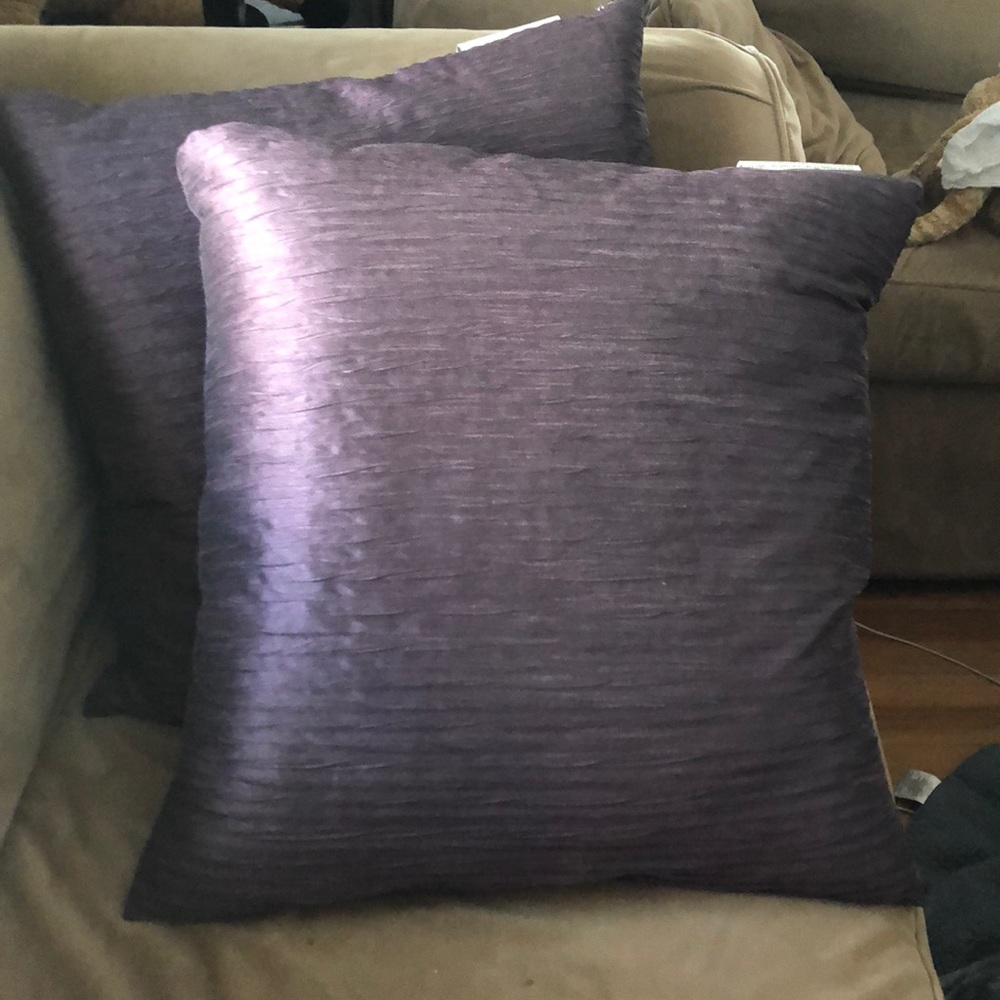 Purple throw pillows